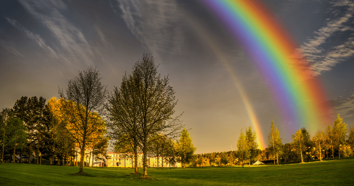 What is the message behind when you see the rainbow? 